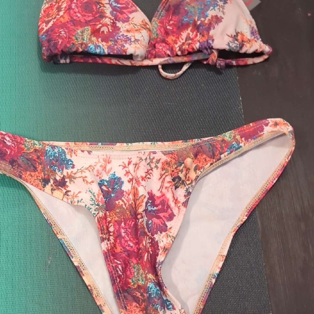 ROMWE Multicolor Floral Bikini Set